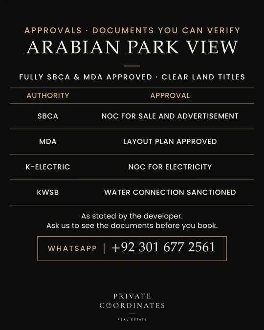 Arabian Park View – payment plan and floor plan, slide 2