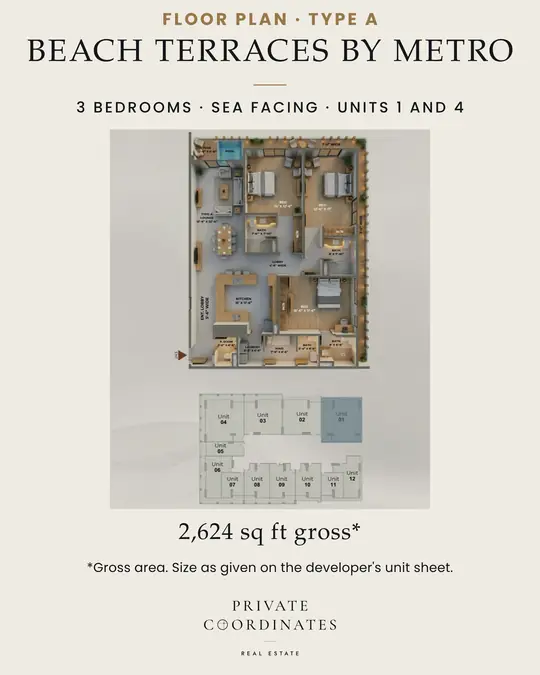 Beach Terraces by Metro – payment plan and floor plan, slide 3