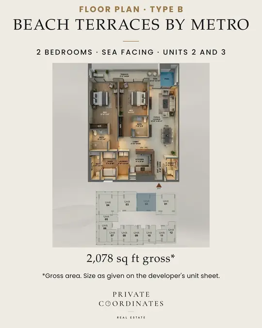 Beach Terraces by Metro – payment plan and floor plan, slide 3