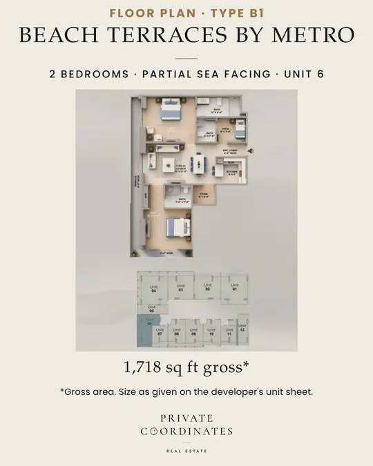 Beach Terraces by Metro – payment plan and floor plan, slide 3