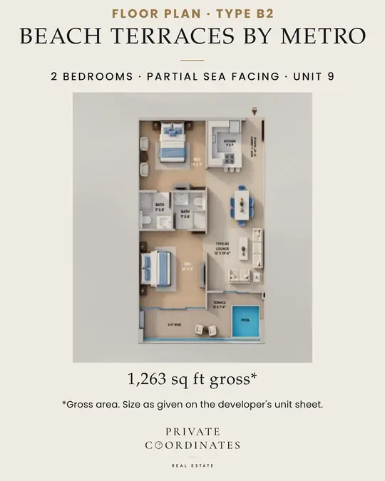 Beach Terraces by Metro – payment plan and floor plan, slide 3