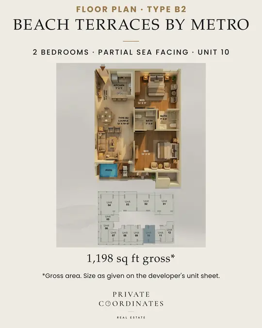 Beach Terraces by Metro – payment plan and floor plan, slide 3