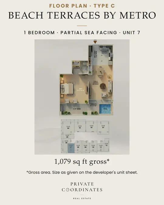 Beach Terraces by Metro – payment plan and floor plan, slide 3