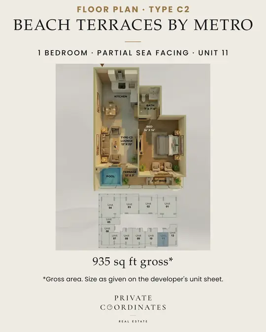 Beach Terraces by Metro – payment plan and floor plan, slide 3