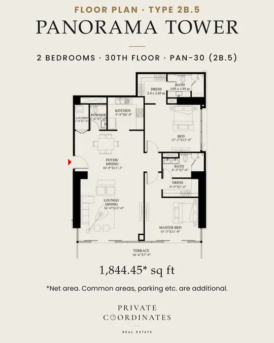 Panorama Tower – payment plan and floor plan, slide 3