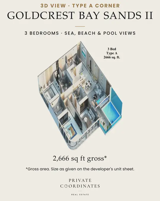 GoldCrest Bay Sands II – payment plan and floor plan, slide 4