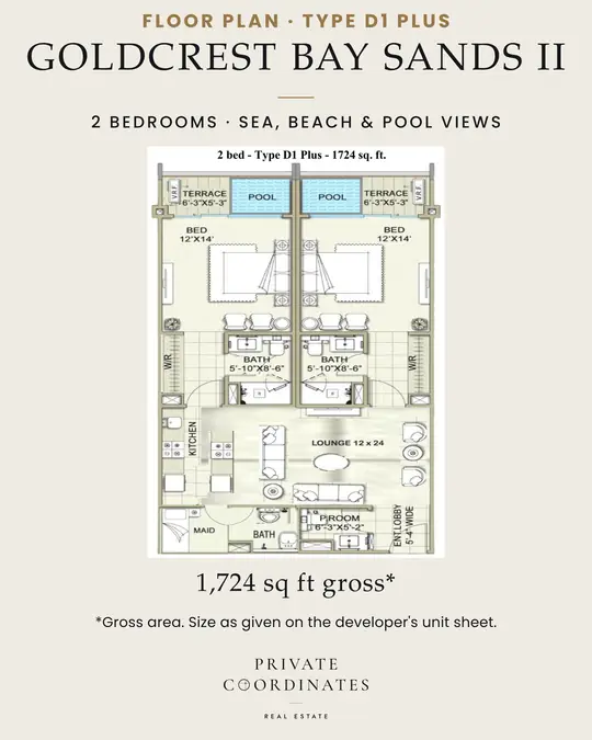 GoldCrest Bay Sands II – payment plan and floor plan, slide 3
