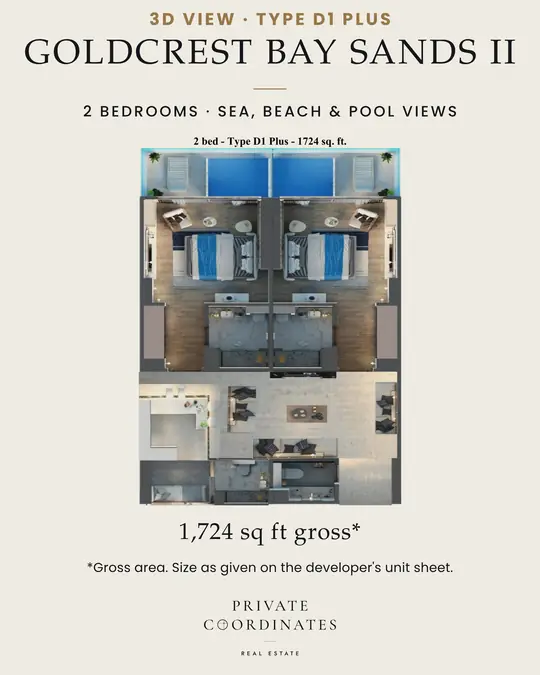 GoldCrest Bay Sands II – payment plan and floor plan, slide 4