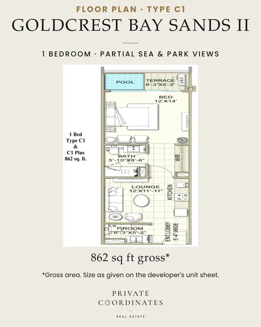GoldCrest Bay Sands II – payment plan and floor plan, slide 3