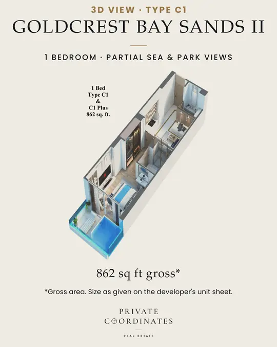 GoldCrest Bay Sands II – payment plan and floor plan, slide 4