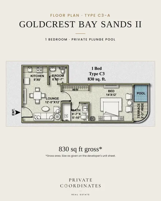 GoldCrest Bay Sands II – payment plan and floor plan, slide 2