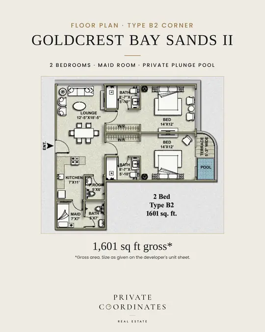 GoldCrest Bay Sands II – payment plan and floor plan, slide 2