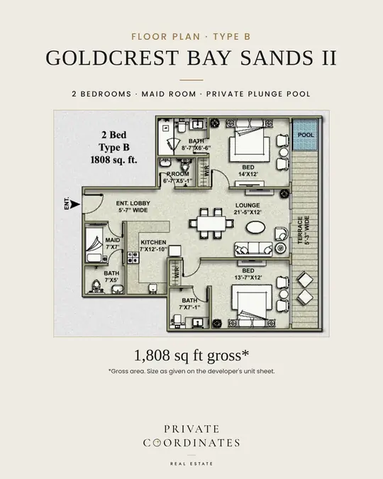 GoldCrest Bay Sands II – payment plan and floor plan, slide 2