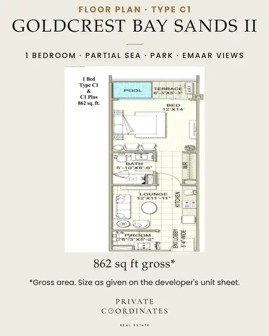 GoldCrest Bay Sands II – payment plan and floor plan, slide 3
