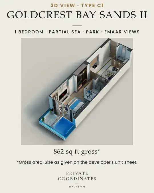 GoldCrest Bay Sands II – payment plan and floor plan, slide 4