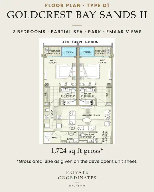 GoldCrest Bay Sands II – payment plan and floor plan, slide 3