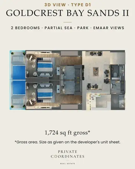 GoldCrest Bay Sands II – payment plan and floor plan, slide 4