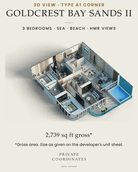 GoldCrest Bay Sands II – payment plan and floor plan, slide 4