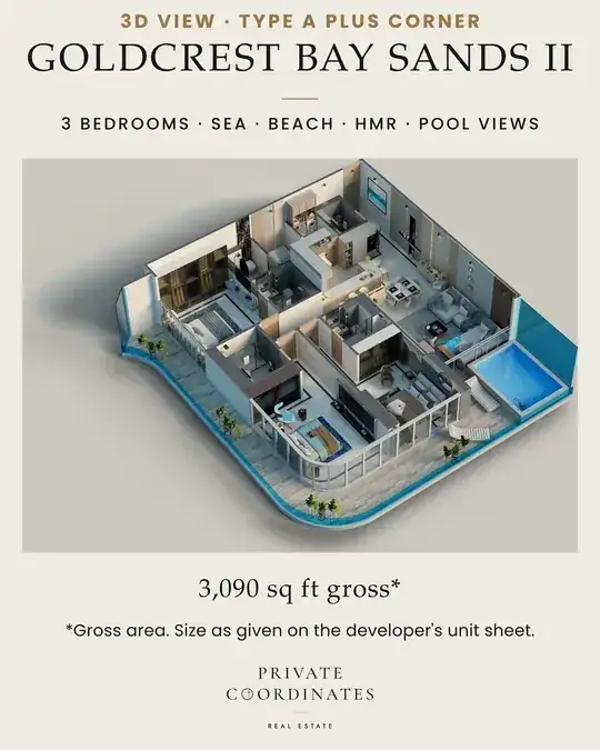GoldCrest Bay Sands II – payment plan and floor plan, slide 4
