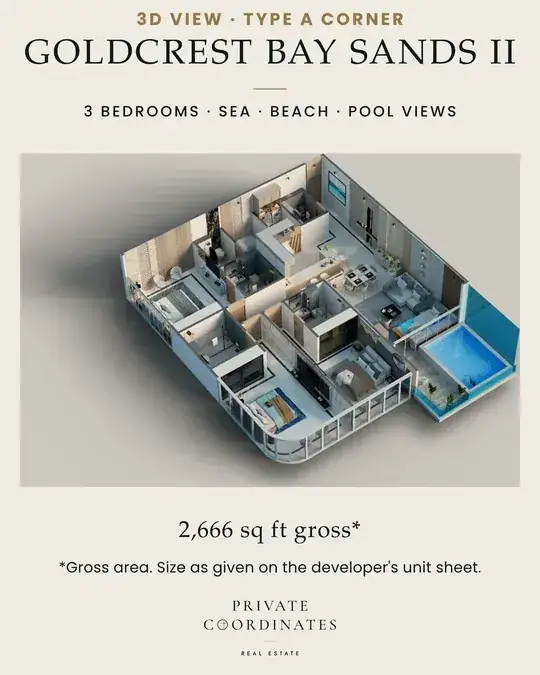 GoldCrest Bay Sands II – payment plan and floor plan, slide 4