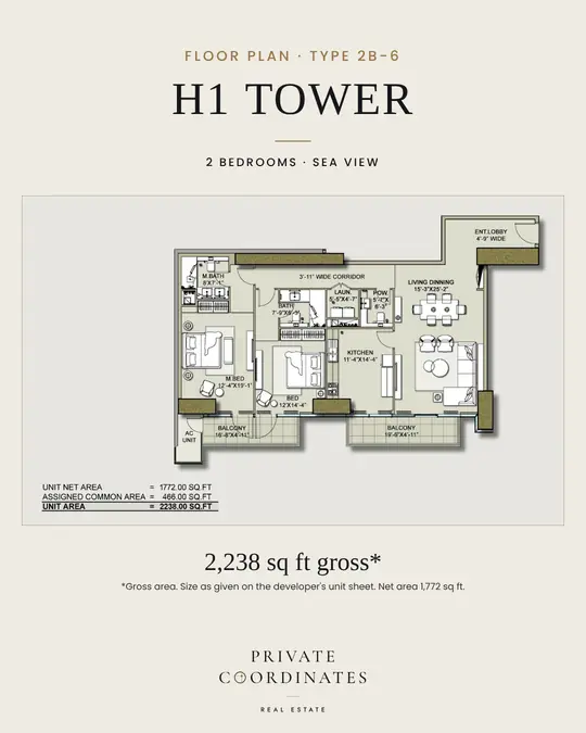 H1 Tower – payment plan and floor plan, slide 2