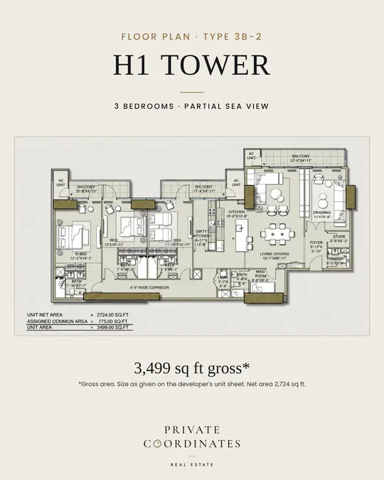 H1 Tower – payment plan and floor plan, slide 2