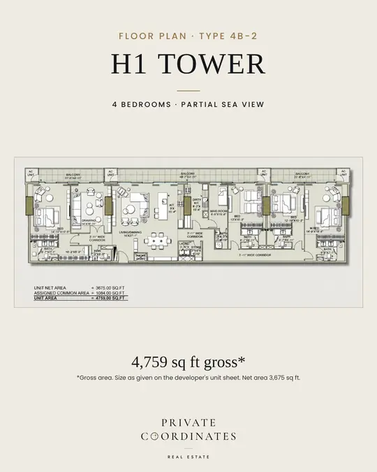 H1 Tower – payment plan and floor plan, slide 2