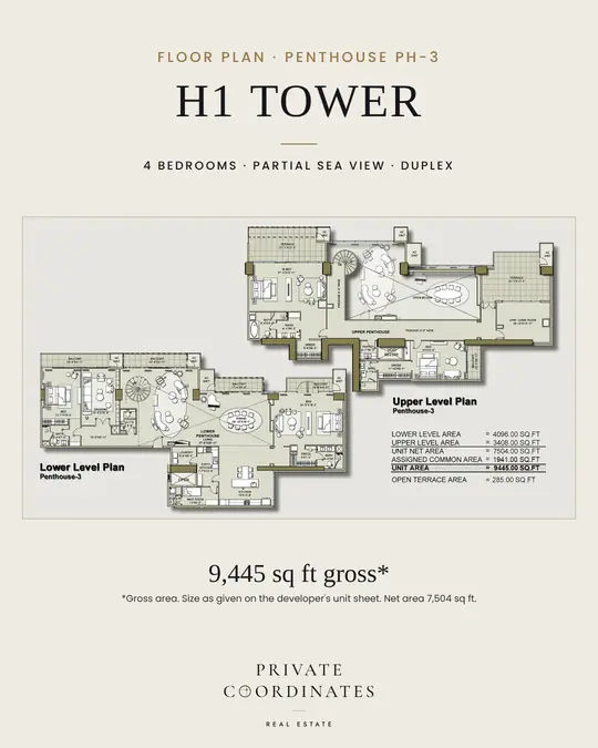 H1 Tower – payment plan and floor plan, slide 2