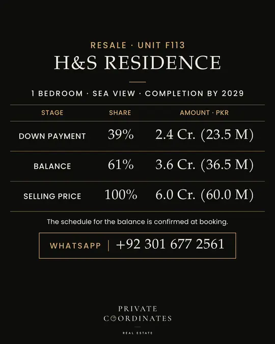 H&S Residence – payment plan and floor plan, slide 2