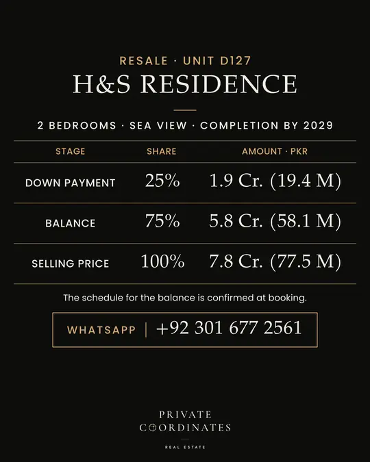 H&S Residence – payment plan and floor plan, slide 2