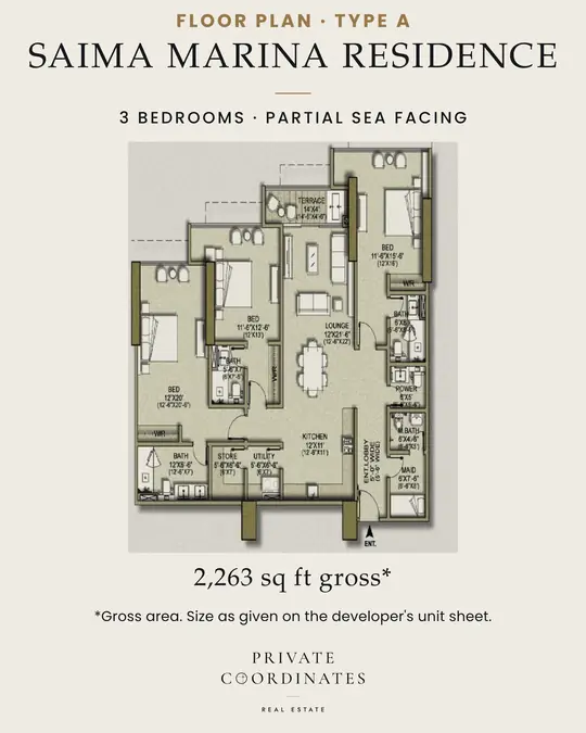 Saima Marina Residence – payment plan and floor plan, slide 3
