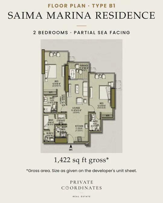 Saima Marina Residence – payment plan and floor plan, slide 3