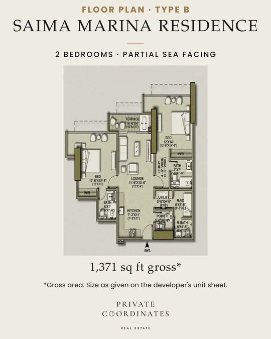 Saima Marina Residence – payment plan and floor plan, slide 3
