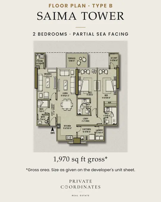 Saima Tower – payment plan and floor plan, slide 3